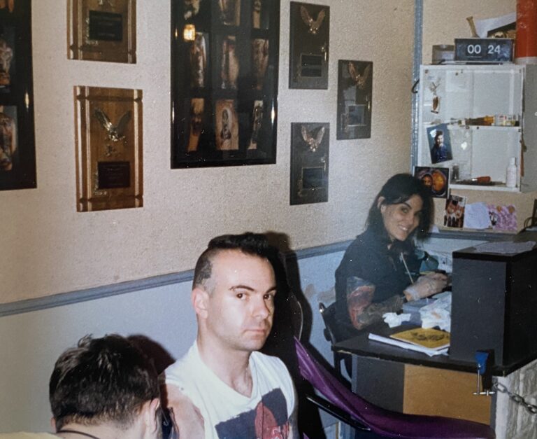 Graphicaderme tattoo studio founded in Avignon by Stéphane Chaudesaigues, part of the heritage influencing London tattoo artists