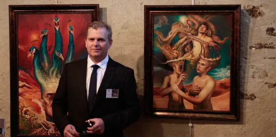 Patrick Chaudesaigues artist and tattoo pioneer presenting psychorealism paintings