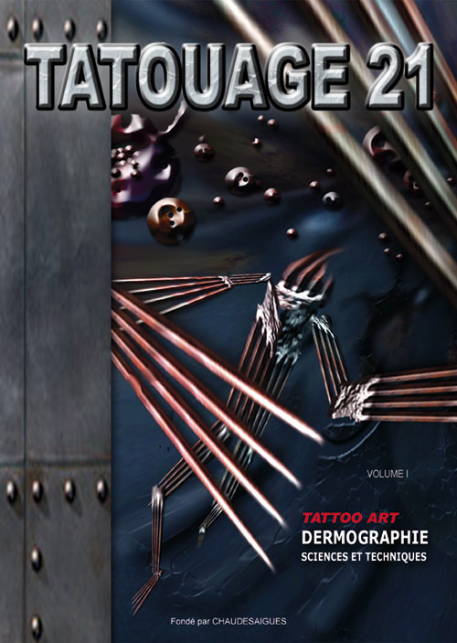 Tatouage 21 dermography book by Patrick Chaudesaigues, technical reference in professional tattooing
