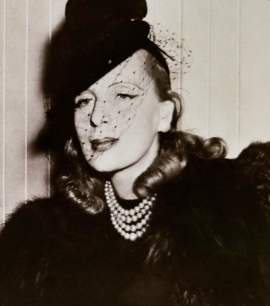 Portrait of Tamara de Lempicka, Art Deco painter, photographed in the early 20th century.