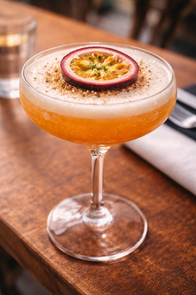 Cocktail porn star martini glacé chez Maison Bronzini à Villeneuve les Avignon lors d'une soirée Ladies Night