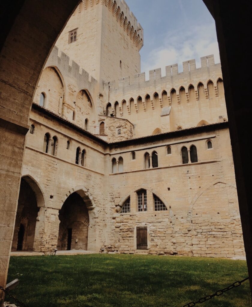 Inner courtyard of the Palais des Papes in Avignon, main venue of the Festival IN
