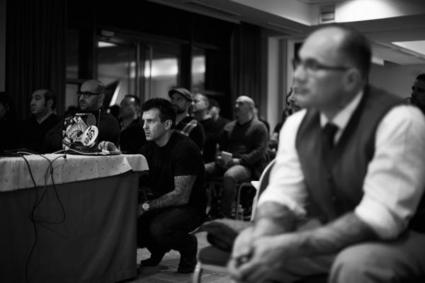 Shane O'Neill and Stéphane Chaudesaigues during the realism tattoo seminar at Graphicaderme Avignon