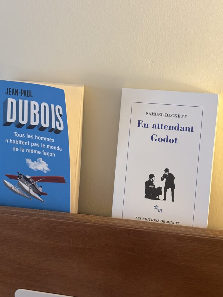 Waiting for Godot by Éditions de Minuit in our bedroom