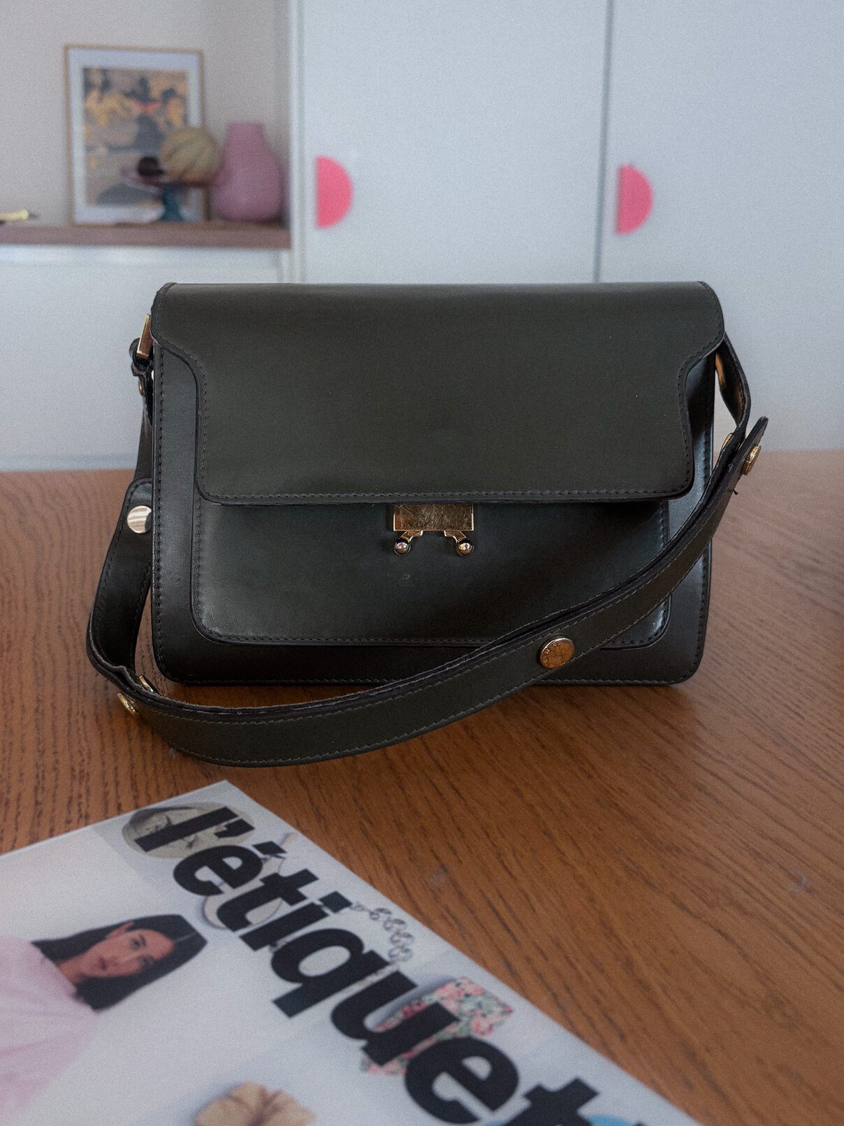 Marni Trunk kaki bandoulière