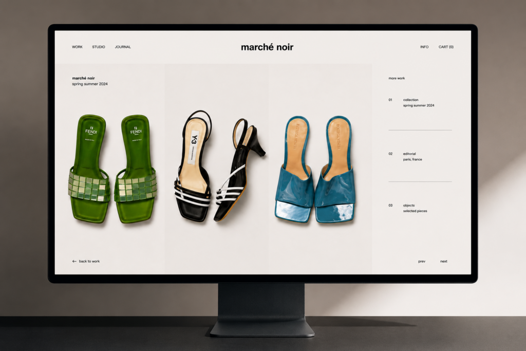 Création d’un site web design pour une marque de mode