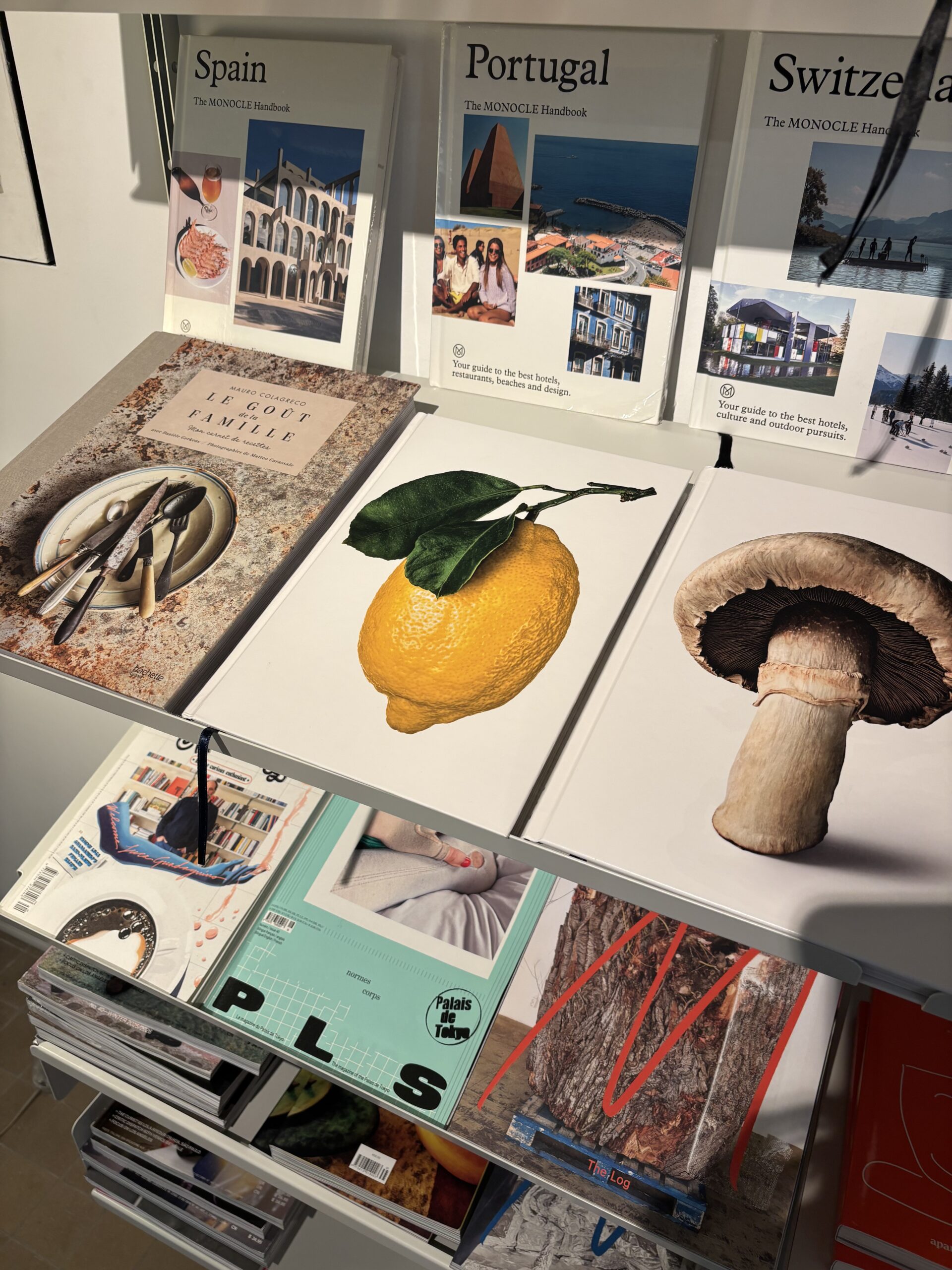 Sélection de livres d’art, de design et de voyage présentée à la librairie de LUMA Arles