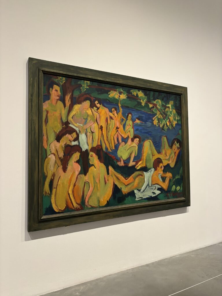 Scène de baigneurs peinte par Ernst Ludwig Kirchner et exposée à la Tate Modern