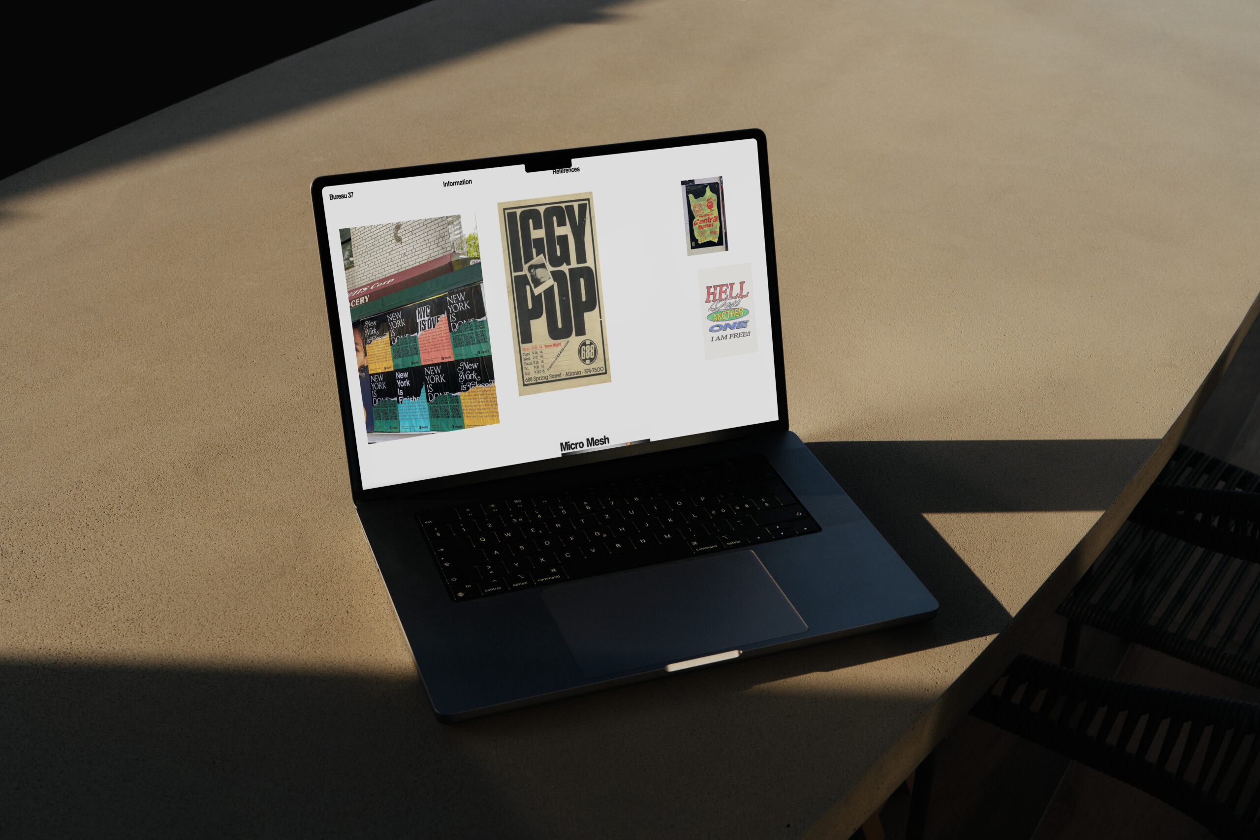 Bureau 37 website designed by Tamara Chaudesaigues, shown on a desktop screen